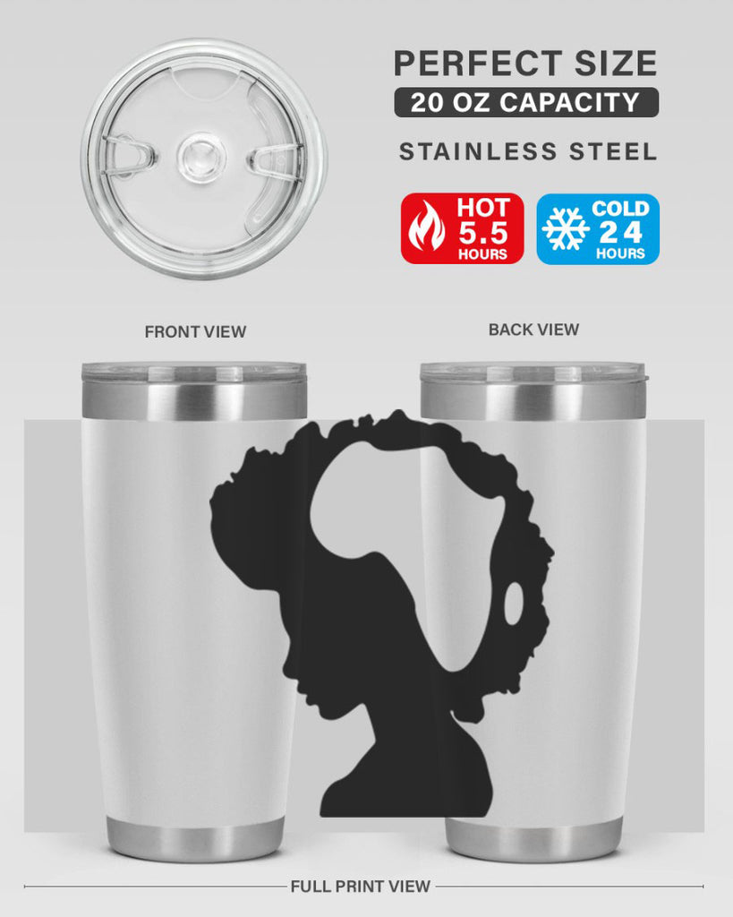 afro woman with africa map 65#- women-girls- Tumbler