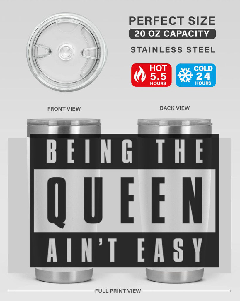 being the queen aint easy 258#- black words phrases- Cotton Tank