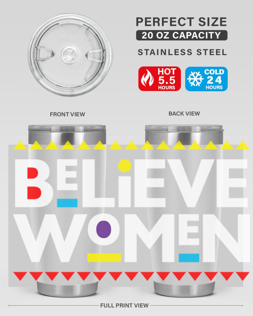 believewomen 254#- black words phrases- Cotton Tank