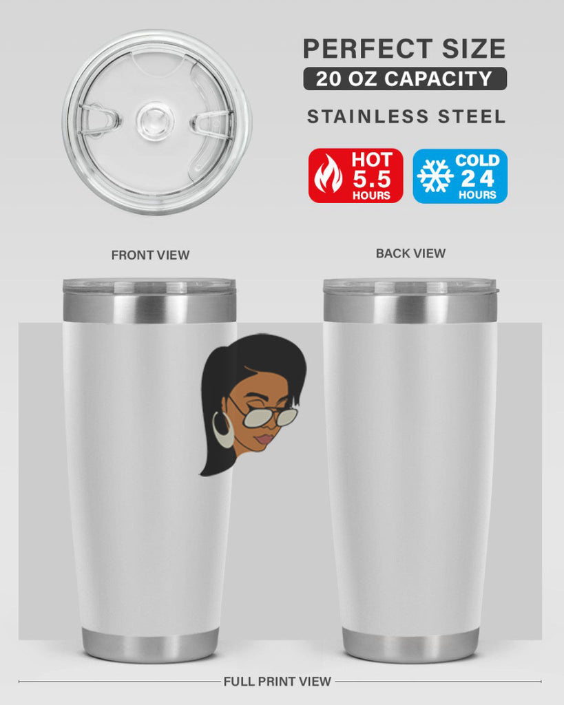 black afro 48#- women-girls- Tumbler