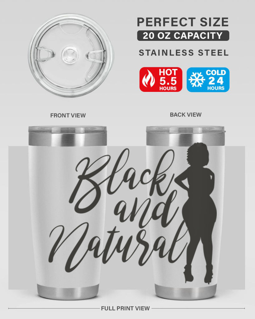 black and natural 22#- women-girls- Tumbler