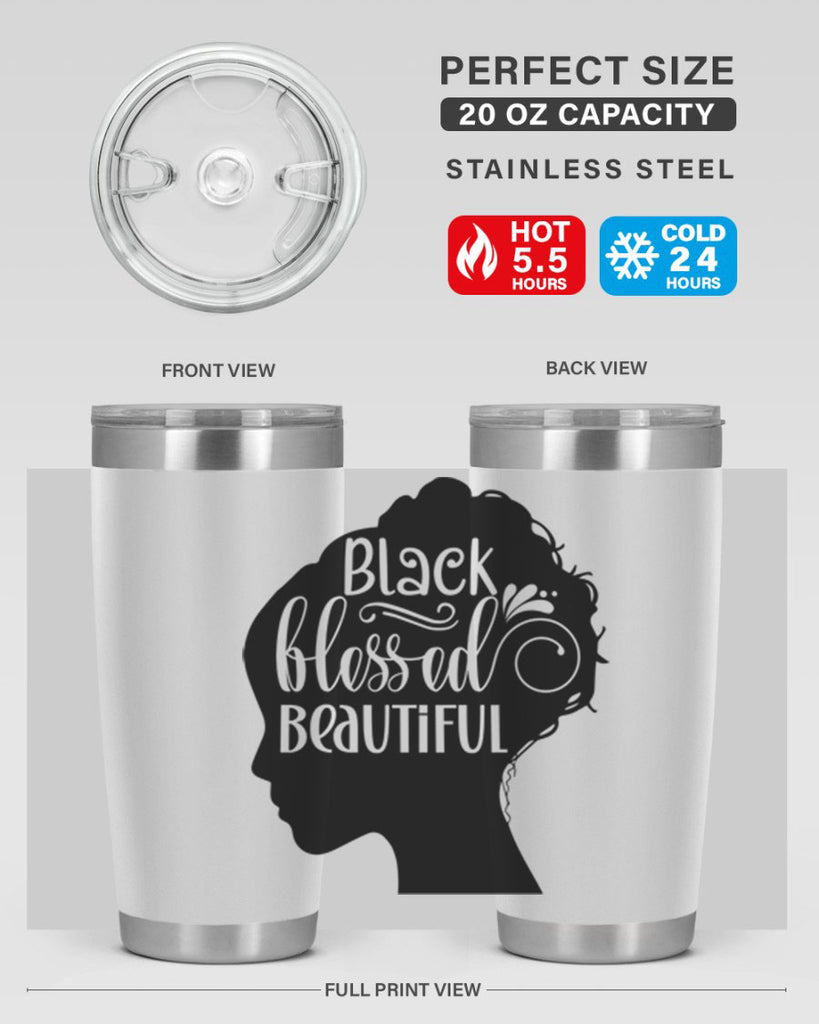 black blessed beautiful Style 62#- women-girls- Tumbler