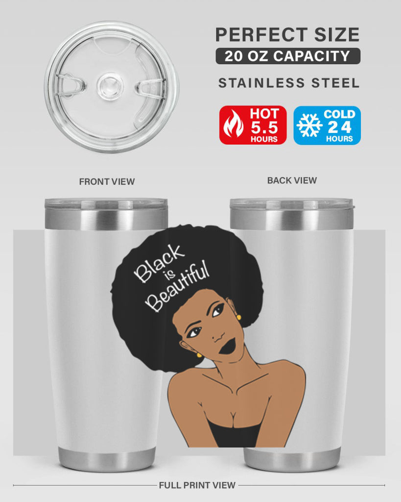 black is beautiful 13#- women-girls- Tumbler