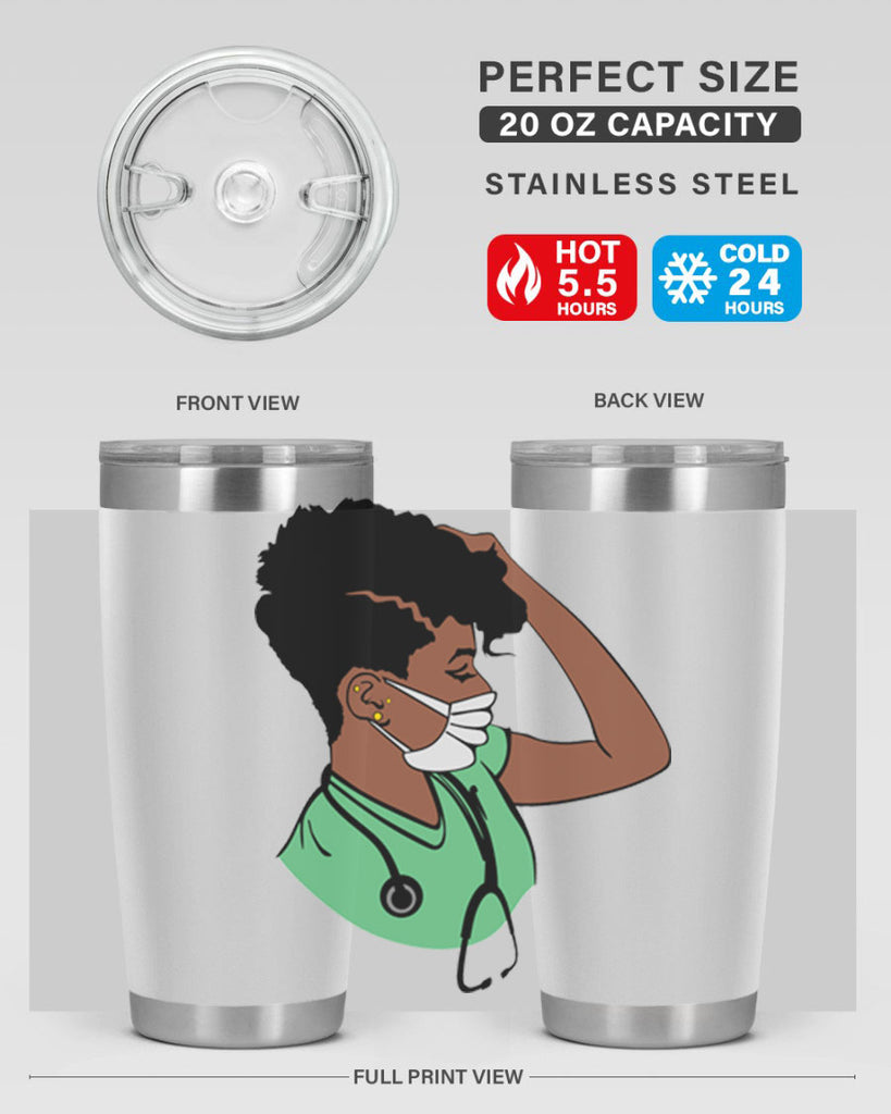 black nurse 2#- women-girls- Tumbler