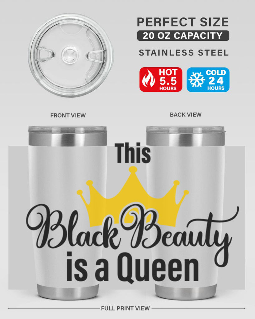 this black beauty is a queen Style 3#- women-girls- Tumbler