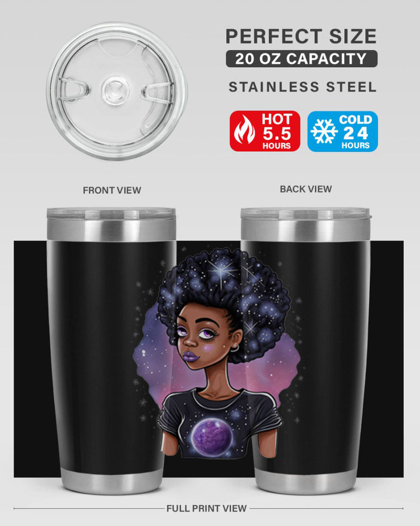 Sparkling Black Girl Design 11#- women-girls- Tumbler