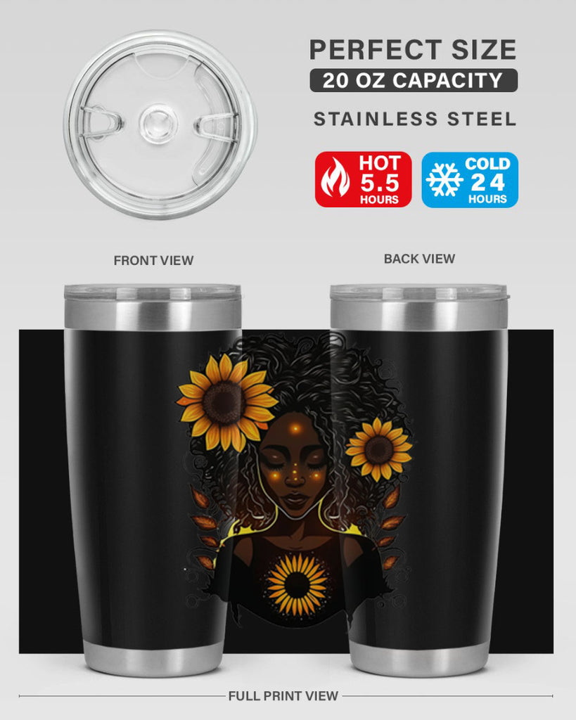 Sparkling Black Girl Design 13#- women-girls- Tumbler