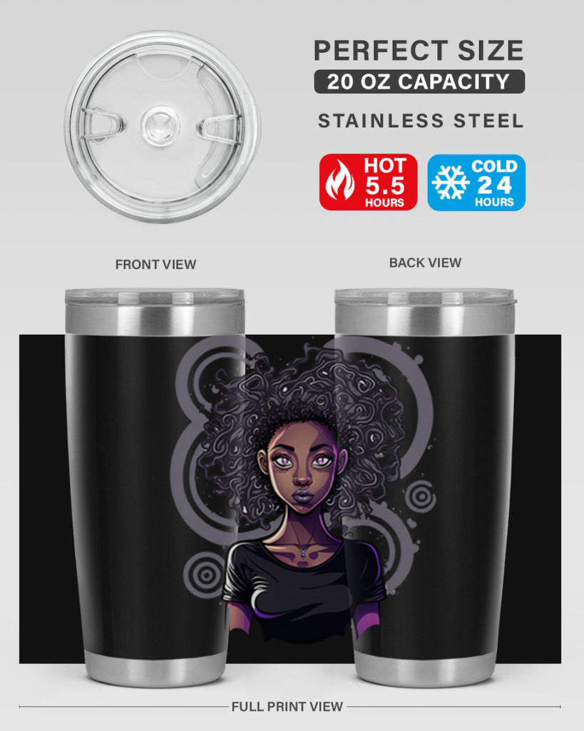 Sparkling Black Girl Design 14#- women-girls- Tumbler