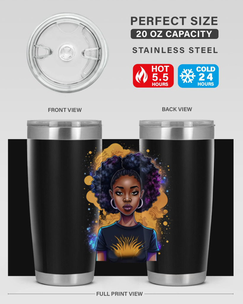 Sparkling Black Girl Design 15#- women-girls- Tumbler