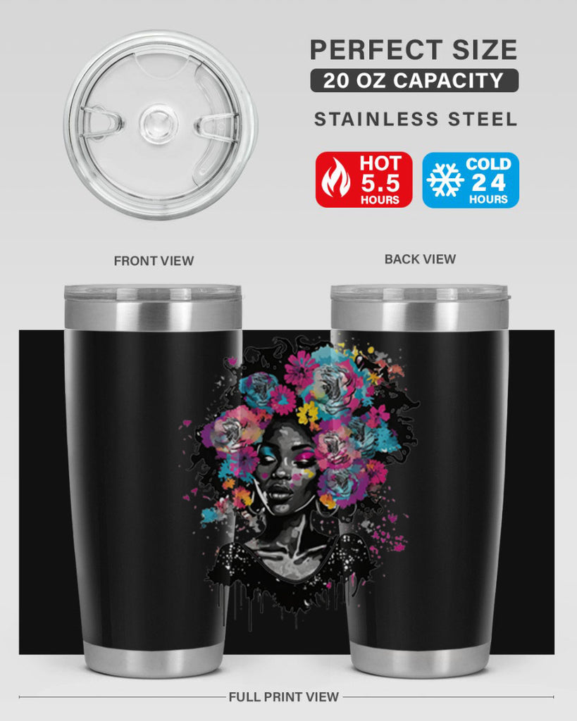 Sparkling Black Girl Design 17#- women-girls- Tumbler