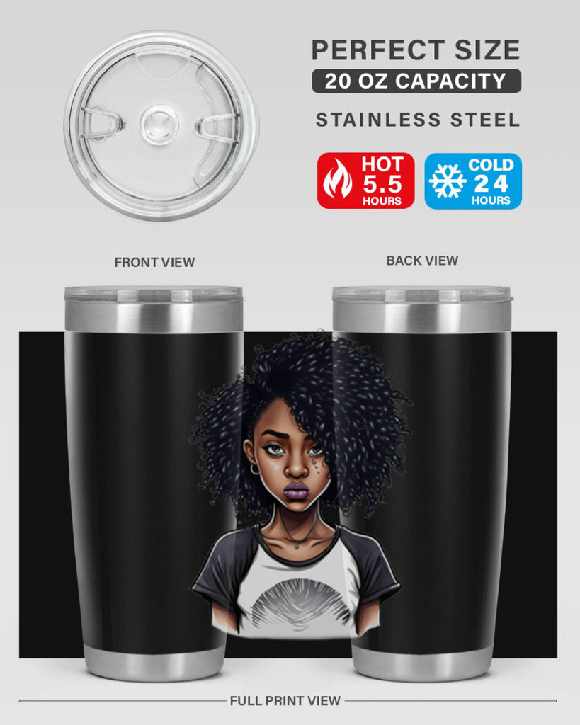 Sparkling Black Girl Design 18#- women-girls- Tumbler