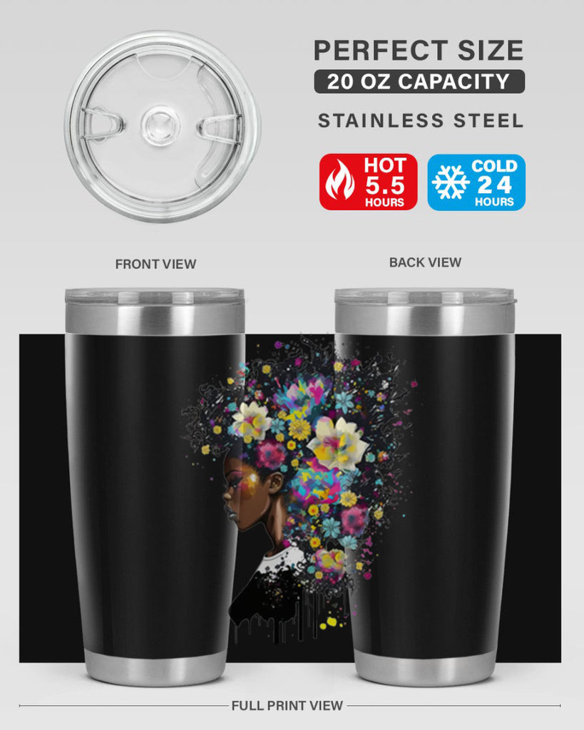 Sparkling Black Girl Design 2#- women-girls- Tumbler