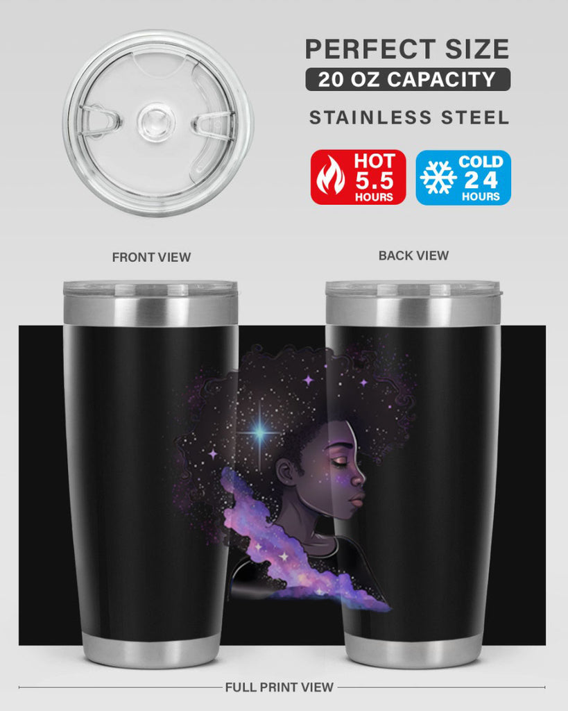 Sparkling Black Girl Design 4#- women-girls- Tumbler