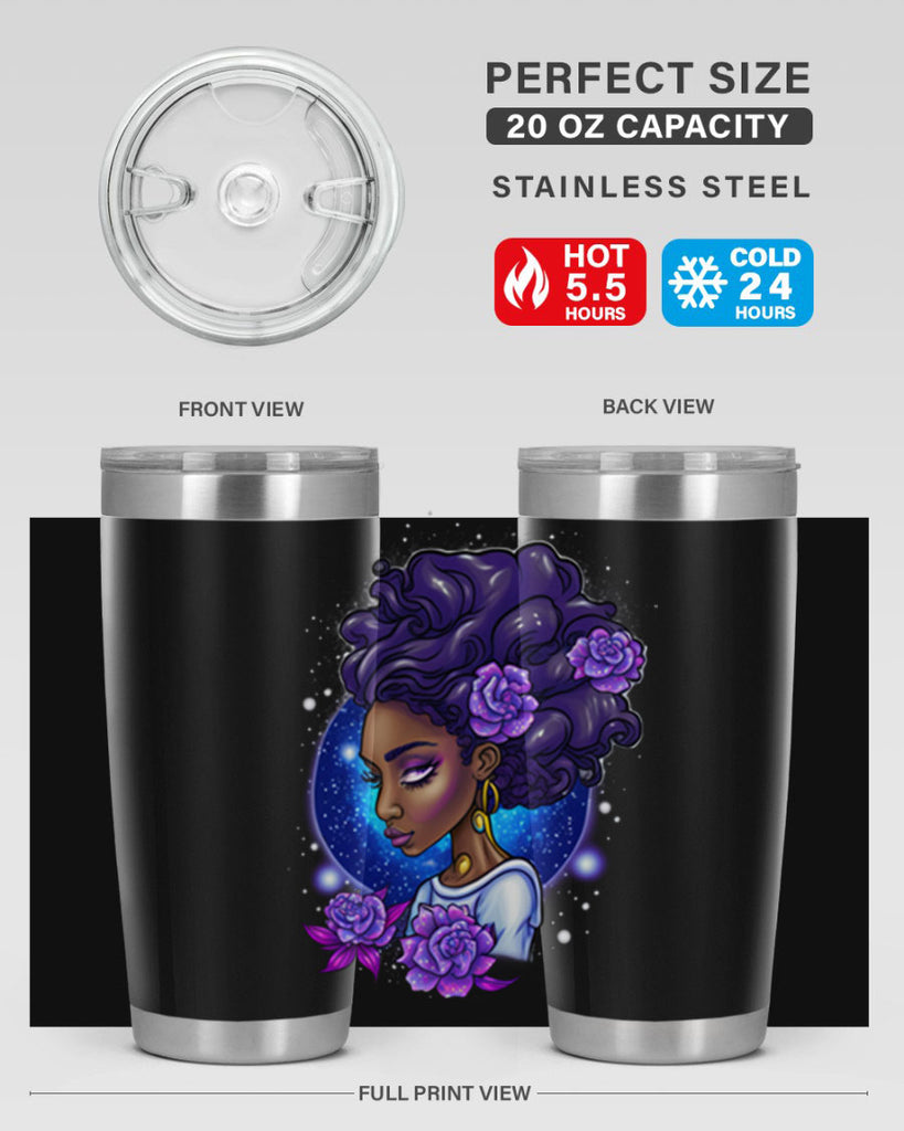 Sparkling Black Girl Design 7#- women-girls- Tumbler
