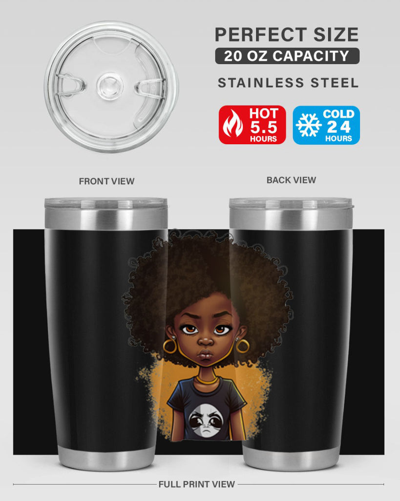 Sparkling Black Girl Design 8#- women-girls- Tumbler