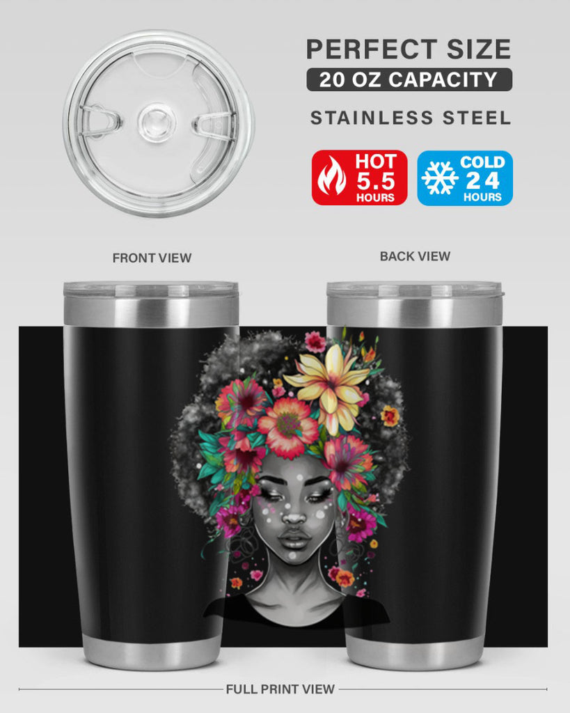Sparkling Black Girl Design 9#- women-girls- Tumbler