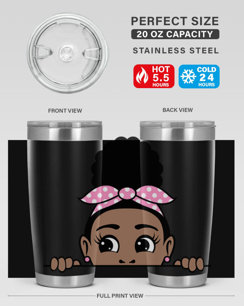 afro puff bandana girl peekaboo 86#- women-girls- Tumbler