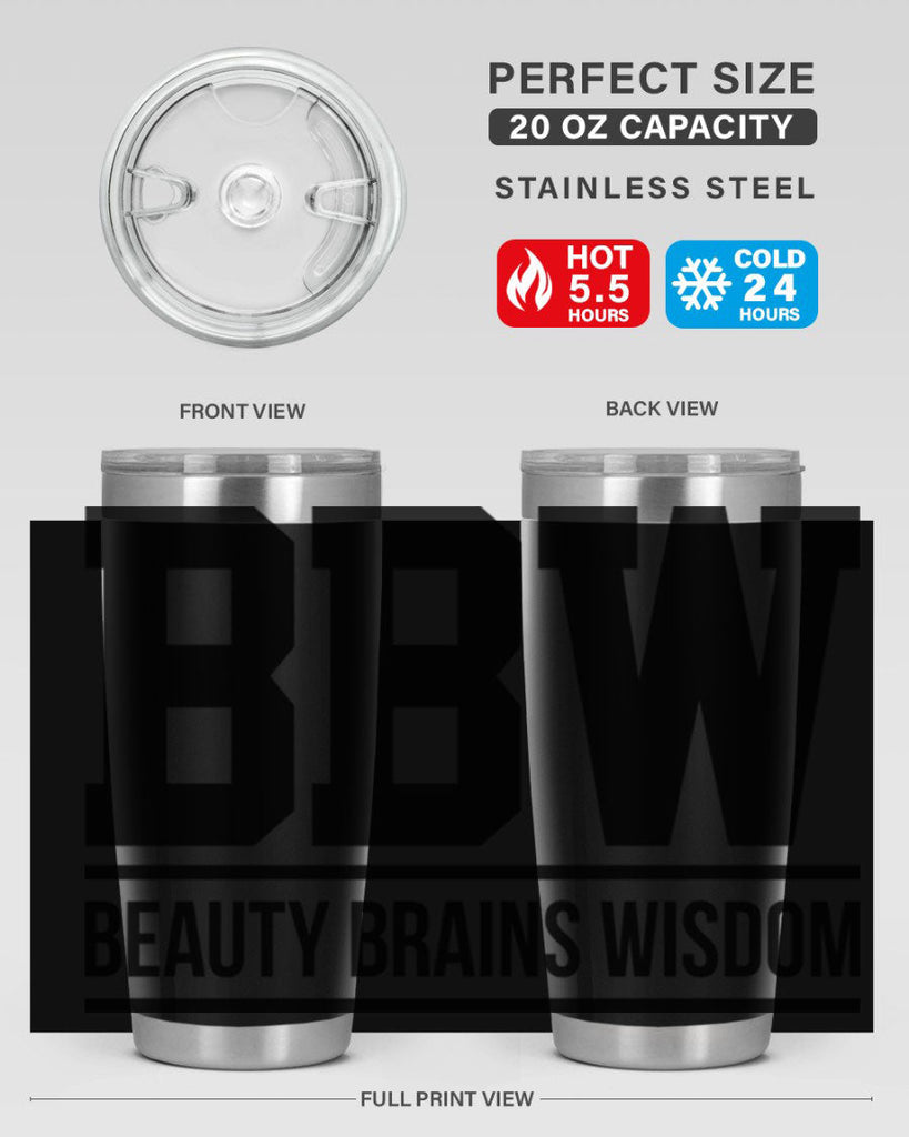 bbw beauty brains wisdom 263#- black words phrases- Cotton Tank