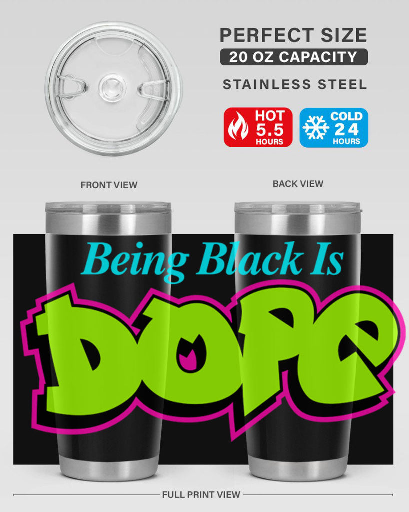 being black is dope 261#- black words phrases- Cotton Tank