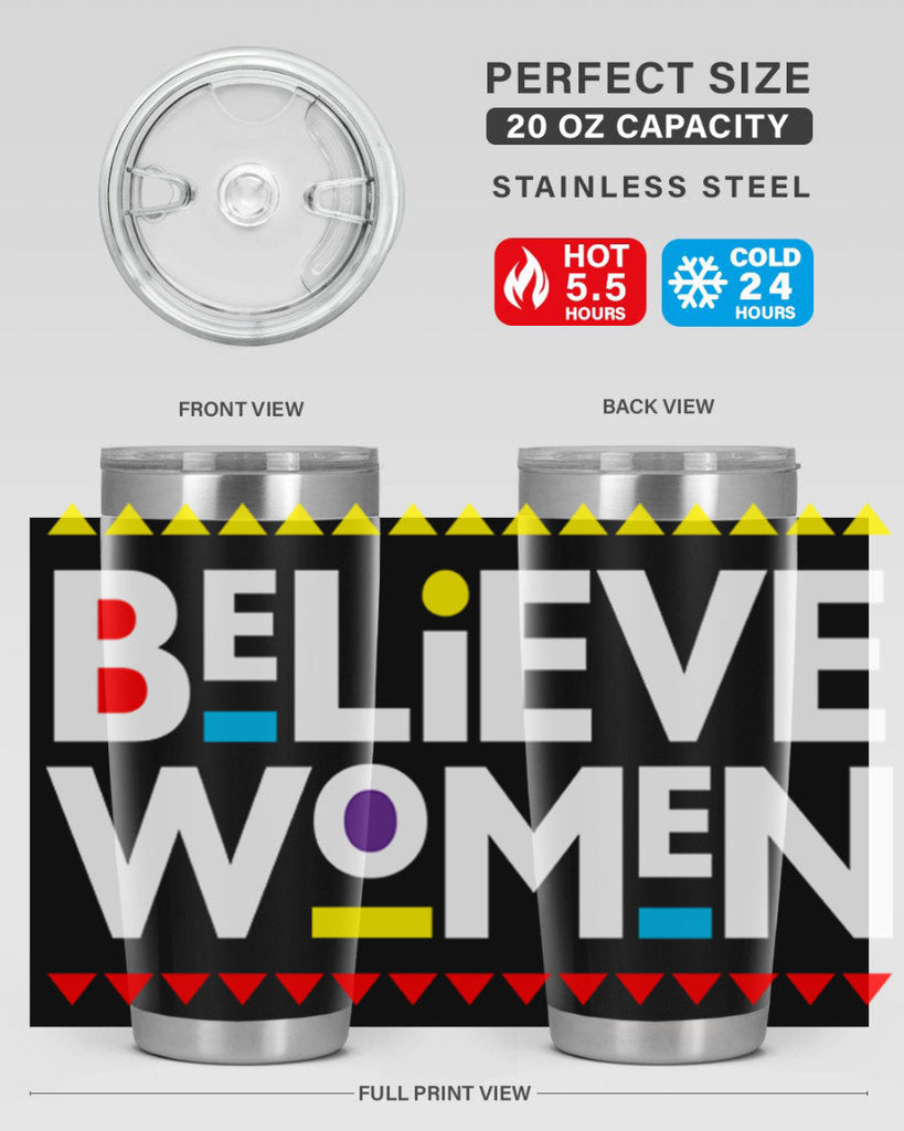 believewomen 254#- black words phrases- Cotton Tank