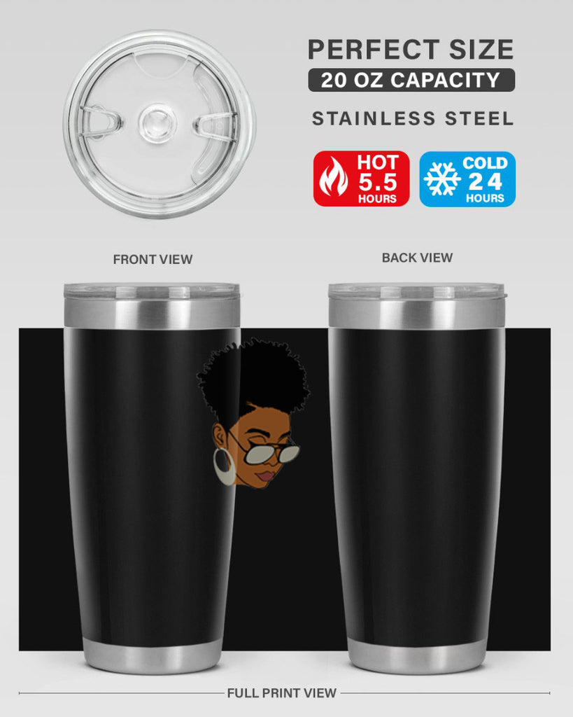 black afro 44#- women-girls- Tumbler