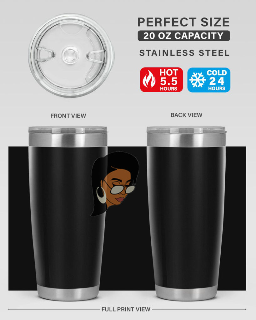 black afro 48#- women-girls- Tumbler