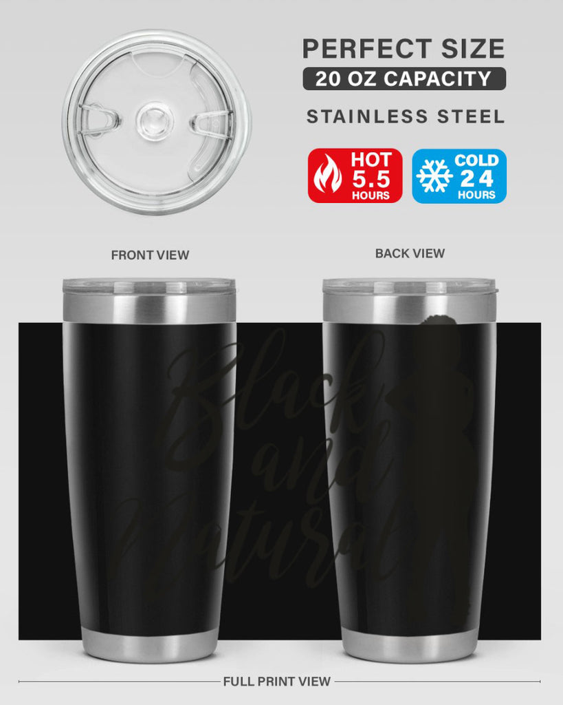 black and natural 22#- women-girls- Tumbler