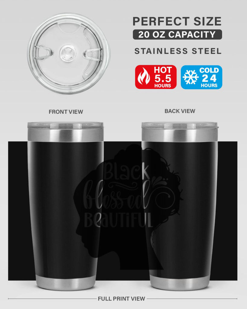 black blessed beautiful Style 62#- women-girls- Tumbler
