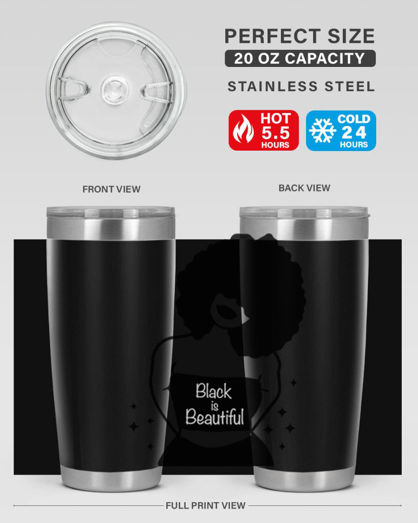 black is beautiful 11#- women-girls- Tumbler