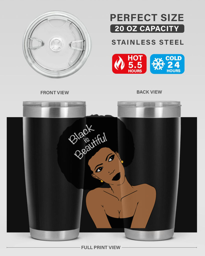 black is beautiful 13#- women-girls- Tumbler