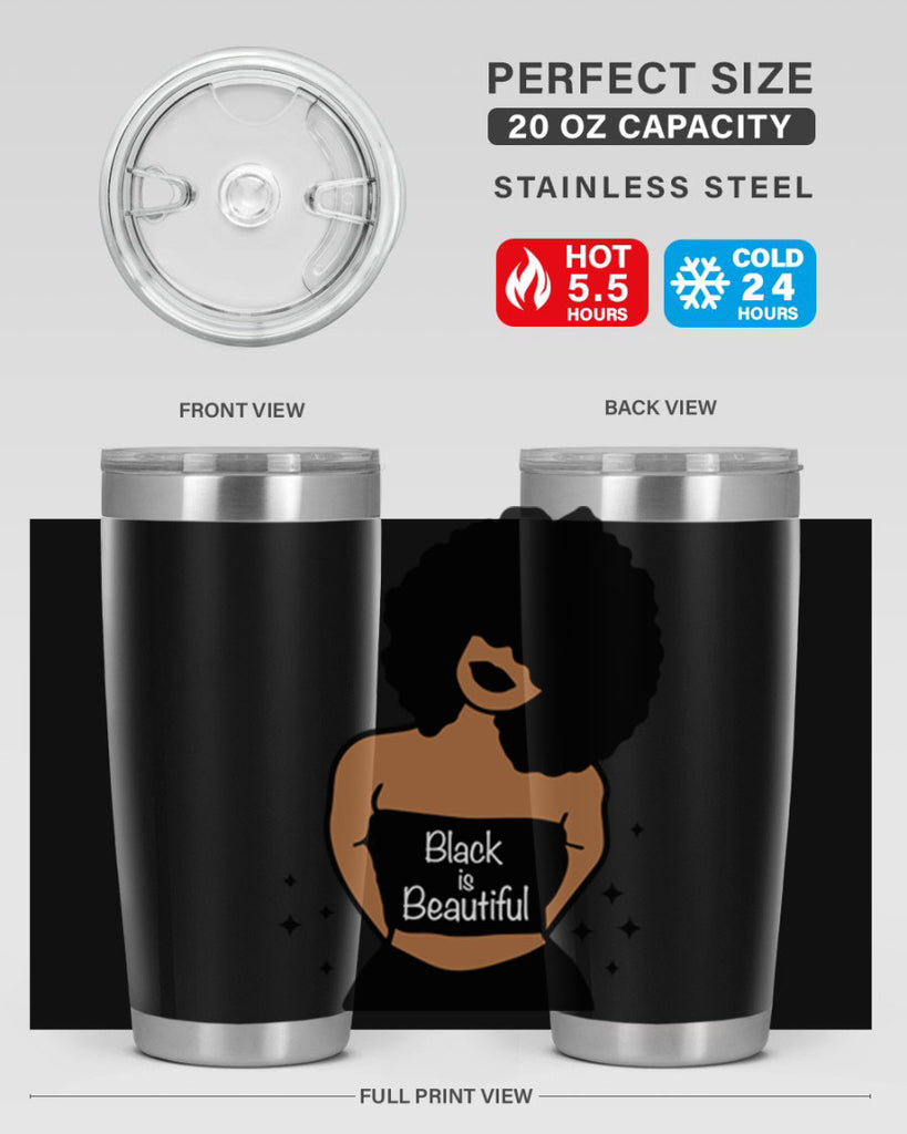 black is beautiful 16#- women-girls- Tumbler