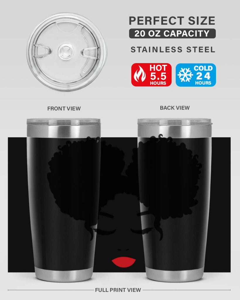 black woman red lips 9#- women-girls- Tumbler