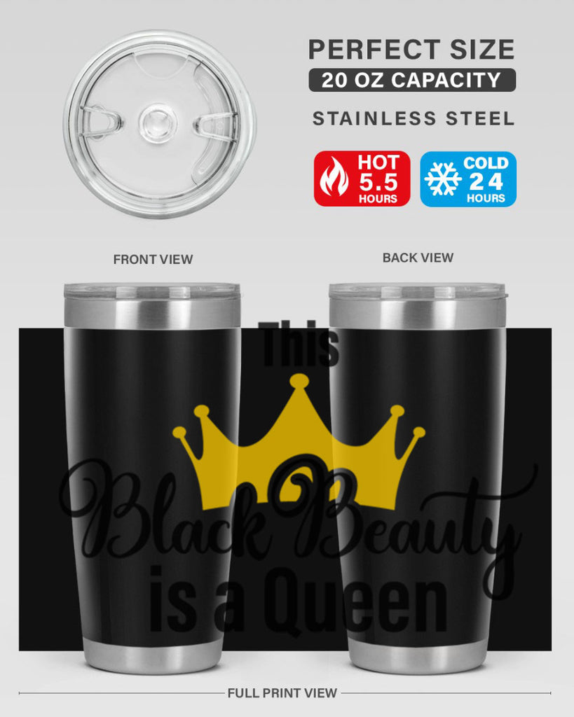 this black beauty is a queen Style 3#- women-girls- Tumbler