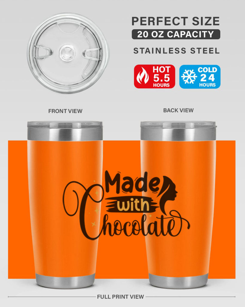 Made with chocolate Style 24#- women-girls- Tumbler
