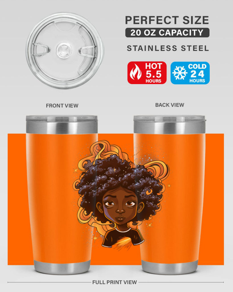 Sparkling Black Girl Design 12#- women-girls- Tumbler