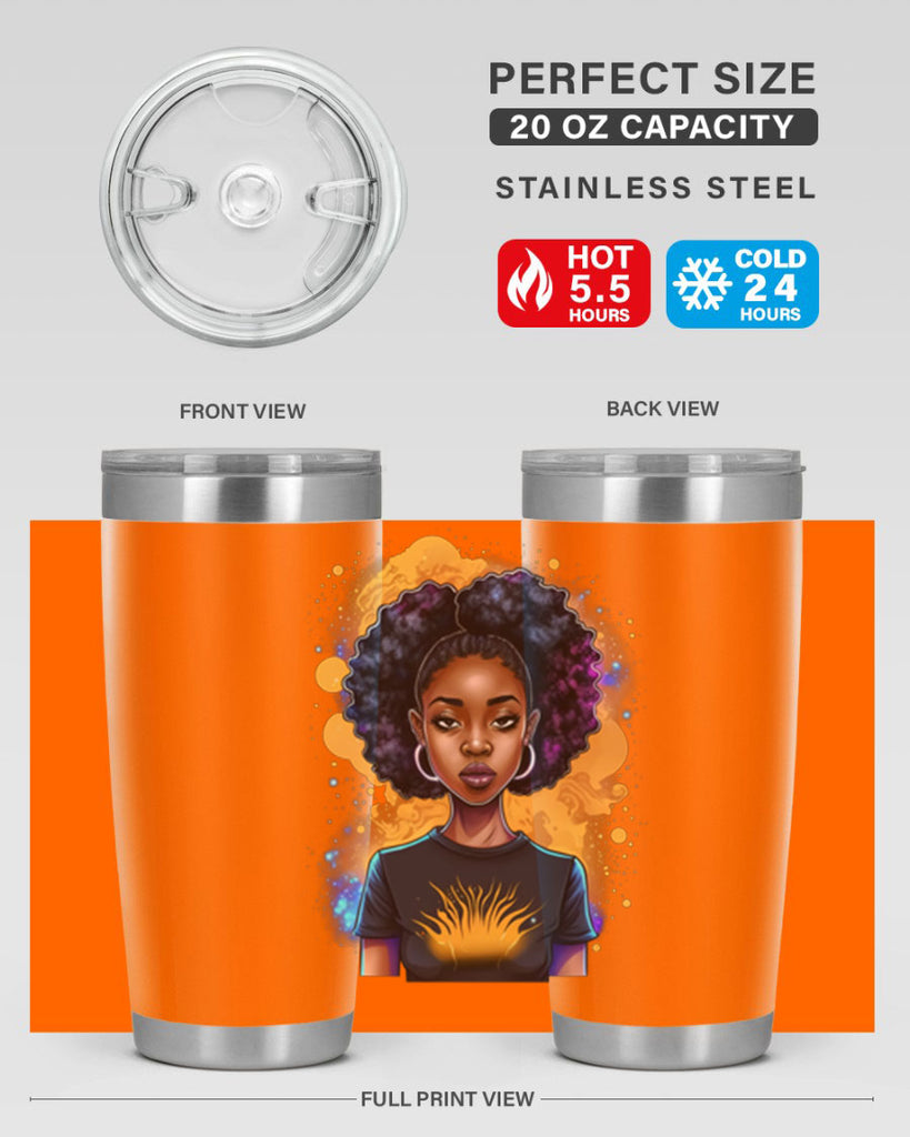 Sparkling Black Girl Design 15#- women-girls- Tumbler