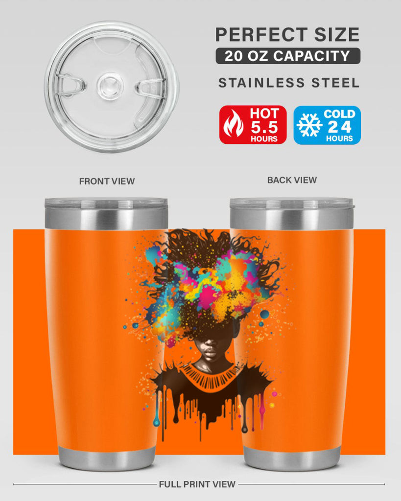 Sparkling Black Girl Design 16#- women-girls- Tumbler