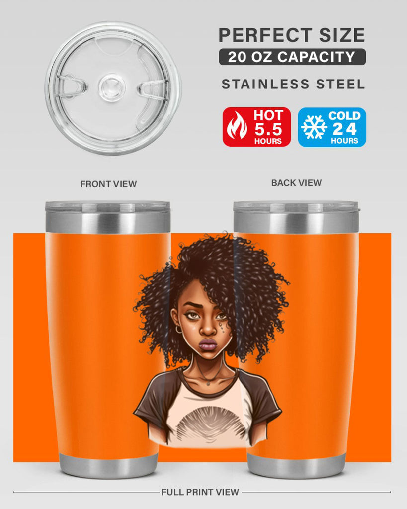 Sparkling Black Girl Design 18#- women-girls- Tumbler