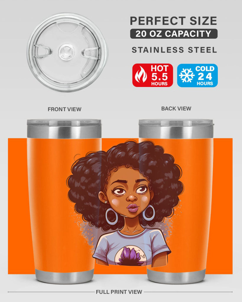 Sparkling Black Girl Design 20#- women-girls- Tumbler
