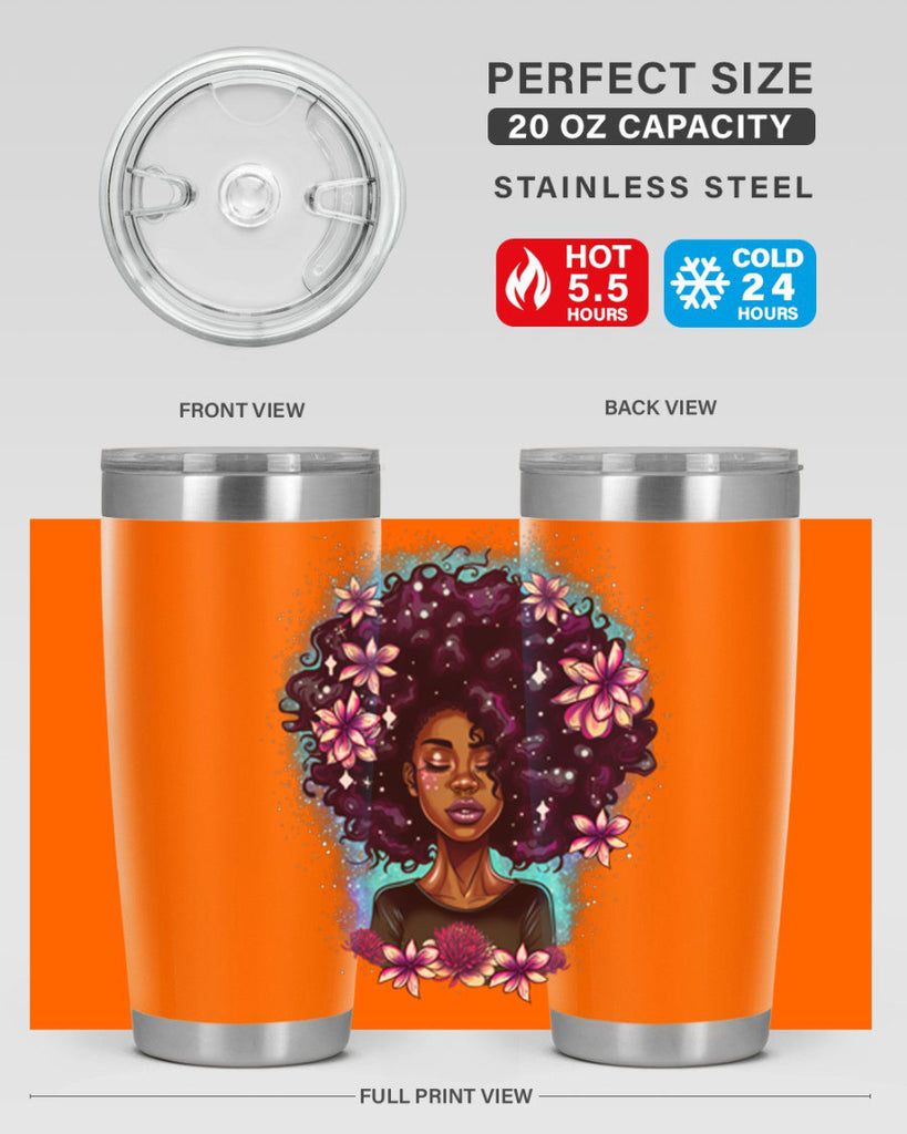 Sparkling Black Girl Design 3#- women-girls- Tumbler