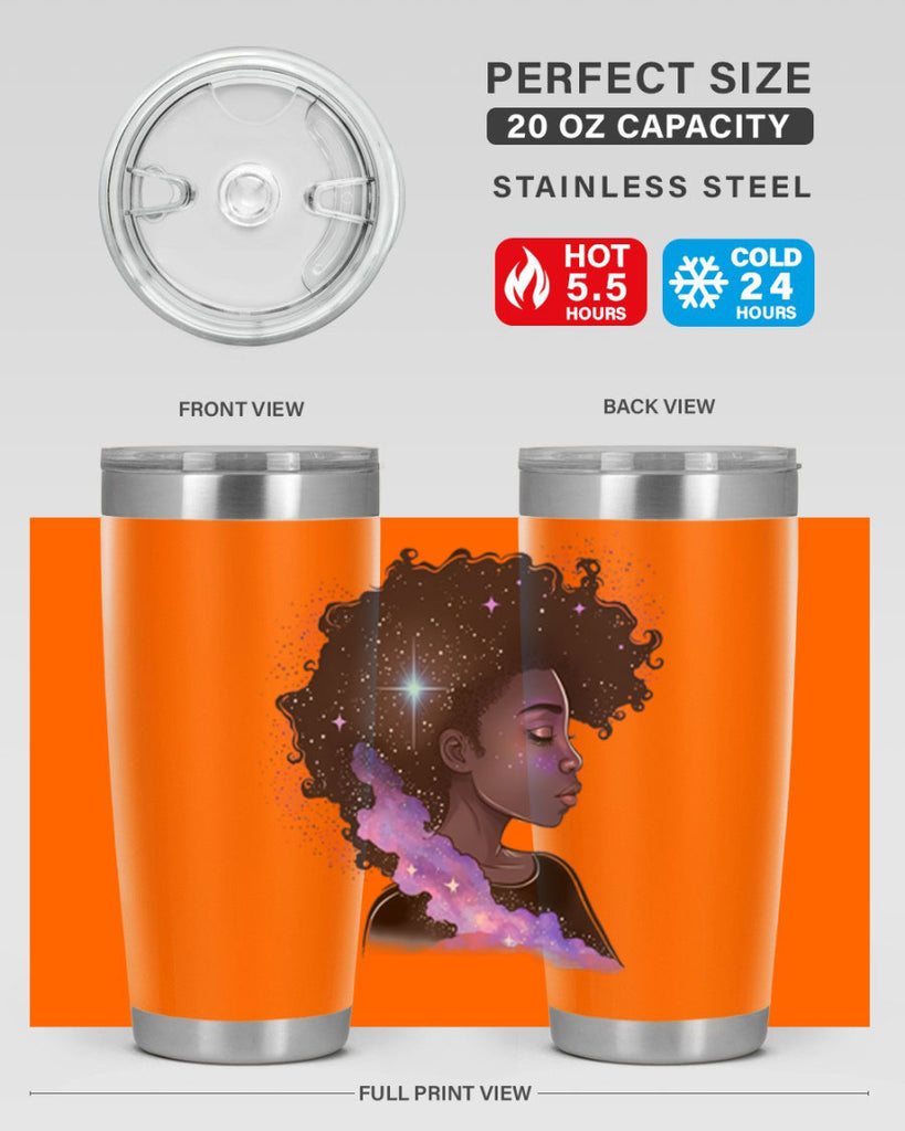 Sparkling Black Girl Design 4#- women-girls- Tumbler