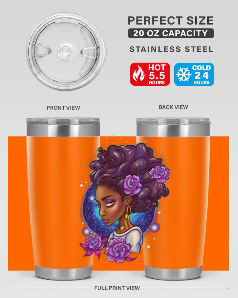 Sparkling Black Girl Design 7#- women-girls- Tumbler