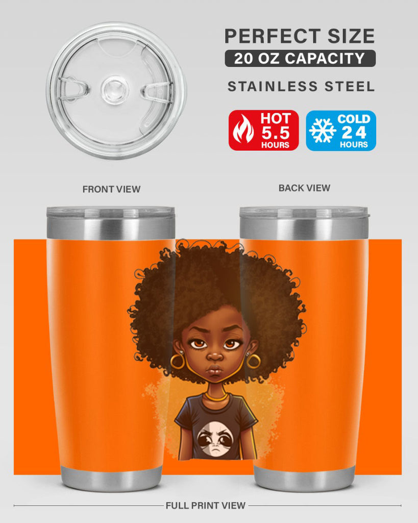Sparkling Black Girl Design 8#- women-girls- Tumbler