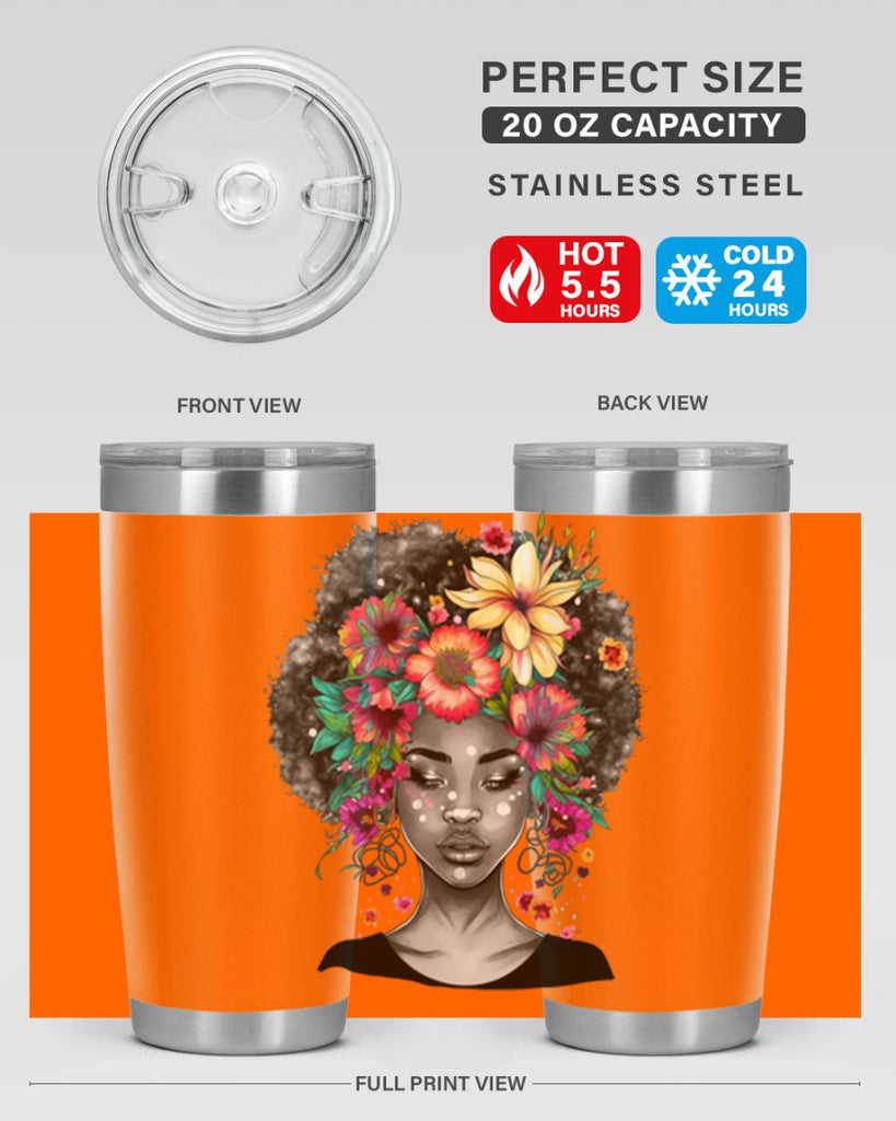 Sparkling Black Girl Design 9#- women-girls- Tumbler