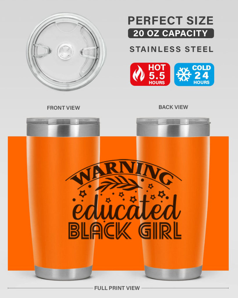 Warning educated black girl Style 1#- women-girls- Tumbler