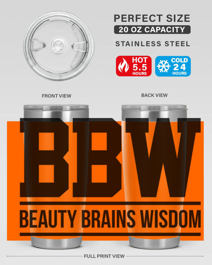 bbw beauty brains wisdom 263#- black words phrases- Cotton Tank