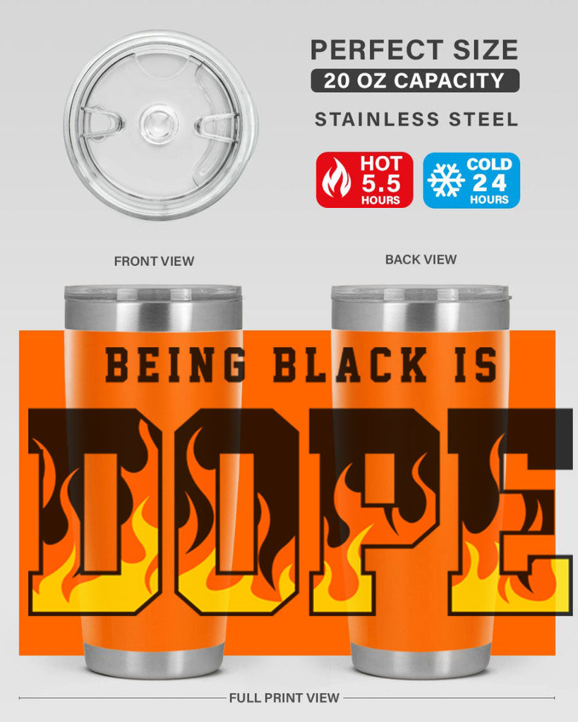 being black is dope flames 256#- black words phrases- Cotton Tank