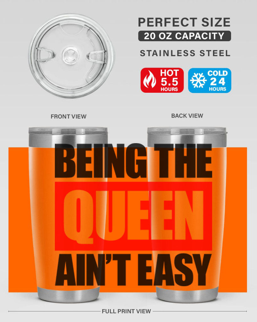 being the queen aint easy 255#- black words phrases- Cotton Tank