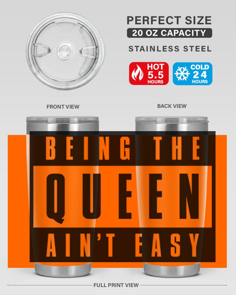 being the queen aint easy 258#- black words phrases- Cotton Tank