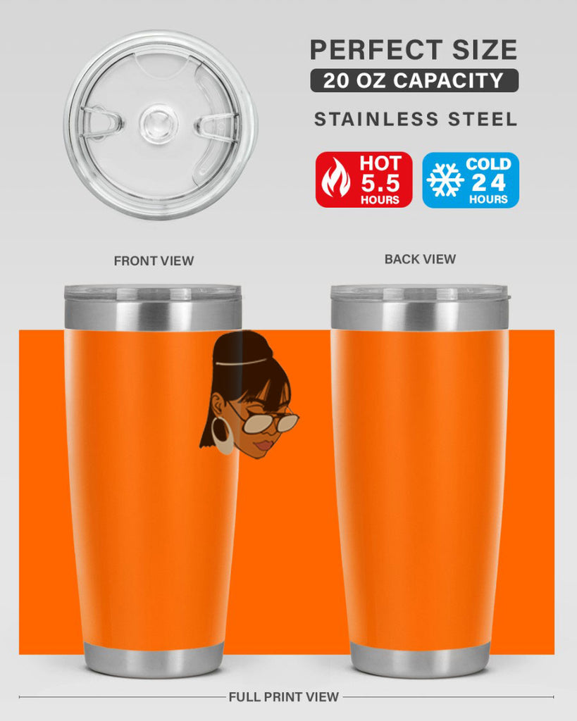 black afro 40#- women-girls- Tumbler